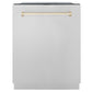 ZLINE Autograph Edition 24 In. Tall Dishwasher, Touch Control, in Stainless Steel with Gold Handle, DWMTZ-304-24-G