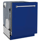 ZLINE Monument 24-Inch Top Control Built-In Dishwasher, Blue Matte Panel, Traditional Handle, 45 dBA, DWMT-BM-24