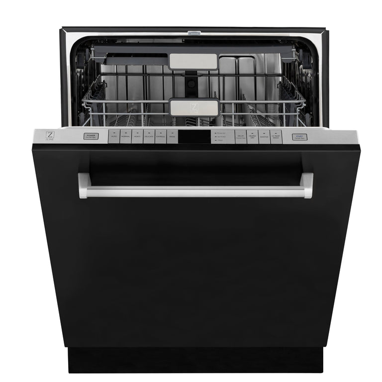 ZLINE 24 In. Monument Series 3rd Rack Top Touch Control Dishwasher in Black Matte, 45dBa, DWMT-BLM-24