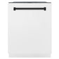 ZLINE Autograph Edition 24 inch Tall Dishwasher, Touch Control, in White Matte with Matte Black Handle, DWMTZ-WM-24-MB