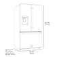ZLINE Autograph 36" 28.9 cu. ft. Standard-Depth Refrigerator with Water Dispenser, Dual Ice Maker in Black with Champagne Bronze Handles