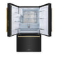 ZLINE Autograph 36" 28.9 cu. ft. Standard-Depth Refrigerator with Water Dispenser, Dual Ice Maker in Black with Gold Handles