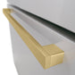 ZLINE 36" Autograph 28.9 cu. ft. Standard-Depth Refrigerator with Water Dispenser, Dual Ice Maker in Stainless Steel with Bronze Square Handles