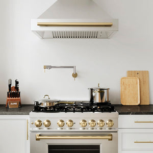 ZLINE Autograph Gemini Pot Filler in Brushed Nickel and Champagne Bronze, GEM-FPF-ZBNCB