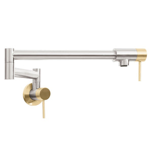 ZLINE Autograph Gemini Pot Filler in Brushed Nickel and Champagne Bronze, GEM-FPF-ZBNCB