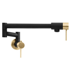 ZLINE Autograph Gemini Pot Filler in Matte Black and Champagne Bronze, GEM-FPF-ZMBCB