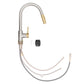 ZLINE Autograph Gemini Pull Down Single Handle Kitchen Faucet in Brushed Nickel and Champagne Bronze, GEM-KF-ZBNCB
