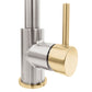 ZLINE Autograph Gemini Pull Down Single Handle Kitchen Faucet in Brushed Nickel and Champagne Bronze, GEM-KF-ZBNCB