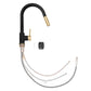 ZLINE Autograph Gemini Pull Down Single Handle Kitchen Faucet in Matte Black and Champagne Bronze, GEM-KF-ZMBCB