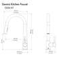 ZLINE Autograph Gemini Pull Down Single Handle Kitchen Faucet in Matte Black and Champagne Bronze, GEM-KF-ZMBCB