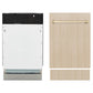 ZLINE Tallac Autograph Edition 18-Inch Top Control Built-In Dishwasher, Panel Ready, Modern Polished Gold Handle, 51 dBA, DWVZ-18-G
