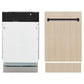 ZLINE Tallac Autograph Edition 18-Inch Top Control Built-In Dishwasher, Panel Ready, Modern Matte Black Handle, 51 dBA, DWVZ-18-MB