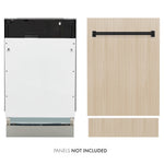 ZLINE Tallac Autograph Edition 18-Inch Top Control Built-In Dishwasher, Panel Ready, Modern Matte Black Handle, 51 dBA (DWVZ-18-MB)