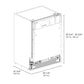 ZLINE Tallac Autograph Edition 24-Inch Top Control Built-In Dishwasher, Panel Ready, Modern Polished Gold Handle, 51 dBA, DWVZ-24-G
