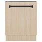 ZLINE 24 in. Top Control Tall Dishwasher is Custom Panel Ready with Matte Black Handle, DWVZ-24-MB