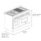 ZLINE Autograph 48" 6.0 cu. ft. Dual Fuel Range with Black Matte Door and Bronze Accents, RAZ-BLM-48-CB