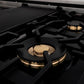 ZLINE Autograph 48" 6.0 cu. ft. Dual Fuel Range with Black Matte Door and Bronze Accents, RAZ-BLM-48-CB