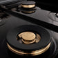 ZLINE Autograph 48" 6.0 cu. ft. Dual Fuel Range with Black Matte Door and Bronze Accents, RAZ-BLM-48-CB
