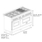 ZLINE Autograph 60" 7.4 cu. ft. Dual Fuel Range in Stainless Steel with Gold Accents, RAZ-60-G