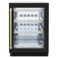 ZLINE Autograph 24" Touchstone 151 Can Beverage Fridge with Black Matte Glass Door and Champagne Bronze Handle, RBSOZ-BLM-24-CB