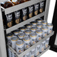 ZLINE Autograph 24" Touchstone 151 Can Beverage Fridge with Black Matte Glass Door and Polished Gold Handle,  RBSOZ-BLM-24-G