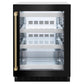 ZLINE Autograph 24" Touchstone 151 Can Beverage Fridge with Black Stainless Steel Glass Door and Champagne Bronze Helix Handle, RBSOZ-BS-24-KCB