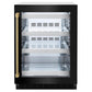 ZLINE Autograph 24" Touchstone 151 Can Beverage Fridge with Black Stainless Steel Glass Door and Polished Gold Helix Handle, RBSOZ-BS-24-KG