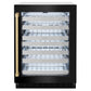 ZLINE Autograph 24" Touchstone Dual Zone 44 Bottle Wine Cooler with Black Stainless Steel Glass Door and Champagne Bronze Handle, RWDOZ-BS-24-CB
