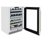 ZLINE Autograph 24" Touchstone Dual Zone 44 Bottle Wine Cooler with DuraSnow® Stainless Steel Glass Door and Champagne Bronze Handle, RWDOZ-SN-24-CB