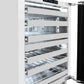 ZLINE Autograph 24" Touchstone Dual Zone 44 Bottle Wine Cooler with DuraSnow® Stainless Steel Glass Door and Matte Black Handle, RWDOZ-SN-24-MB