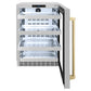 ZLINE Autograph 24" Touchstone 151 Can Beverage Fridge with Stainless Steel Glass Door and Champagne Bronze Handle,  RBSOZ-GS-24-CB
