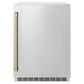 ZLINE Autograph 24" Touchstone 151 Can Beverage Fridge with Solid Stainless Steel Door and Champagne Bronze Handle,  RBSOZ-ST-24-CB