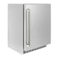ZLINE Autograph 24" Touchstone 151 Can Beverage Fridge with Solid Stainless Steel Door and Polished Nickel Helix Handle, RBSOZ-ST-24-KPN