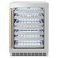 ZLINE Autograph 24" Touchstone Dual Zone 44 Bottle Wine Cooler with Stainless Steel Glass Door and Champagne Bronze Handle,  RWDOZ-GS-24-CB