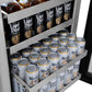 ZLINE Autograph 24" Touchstone 151 Can Beverage Fridge with White Matte Glass Door and Matte Black Handle, RBSOZ-WM-24-MB
