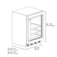 ZLINE Autograph 24" Touchstone Dual Zone 44 Bottle Wine Cooler with White Matte Glass Door and Matte Black Handle, RWDOZ-WM-24-MB
