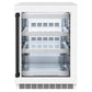 ZLINE Autograph 24" Touchstone Dual Zone 44 Bottle Wine Cooler with White Matte Glass Door and Matte Black Handle, RWDOZ-WM-24-MB