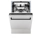 ZLINE Tallac Autograph Edition 18-Inch Top Control Built-In Dishwasher, Satin Stainless Steel Panel, Modern Matte Black Handle, 51 dBA, DWVZ-SN-18-MB