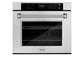 ZLINE Autograph 30" Professional True Convection Single Wall Oven with Air Fry and Self Clean in Satin Stainless Steel with Polished Nickel Helix Handle, WASSZ-30-KPN