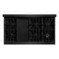 ZLINE Autograph 48" 6.7 cu. ft. Select Double Oven Gas Range with 8 Burners in Black Stainless Steel and Champagne Bronze Accents, HGRBZ-48-CB