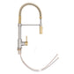 ZLINE Autograph Sierra Pull Down Spring Single Handle Kitchen Faucet in Brushed Nickel and Champagne Bronze, SRA-KF-ZBNCB