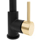 ZLINE Autograph Sierra Pull Down Spring Single Handle Kitchen Faucet in Matte Black and Champagne Bronze, SRA-KF-ZMBCB