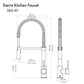 ZLINE Autograph Sierra Pull Down Spring Single Handle Kitchen Faucet in Matte Black and Champagne Bronze, SRA-KF-ZMBCB