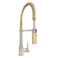 ZLINE Autograph Sierra Pull Down Spring Single Handle Kitchen Faucet in Brushed Nickel and Champagne Bronze, SRA-KF-ZBNCB