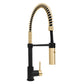 ZLINE Autograph Sierra Pull Down Spring Single Handle Kitchen Faucet in Matte Black and Champagne Bronze, SRA-KF-ZMBCB