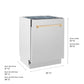ZLINE Tallac Autograph Edition 24-Inch Top Control Built-In Dishwasher, Stainless Steel Panel, Traditional Polished Gold Handle, 51 dBA, DWVZ-304-24-G