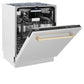 ZLINE Tallac Autograph Edition 24-Inch Top Control Built-In Dishwasher, Stainless Steel Panel, Traditional Polished Gold Handle, 51 dBA, DWVZ-304-24-G