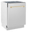 ZLINE Tallac Autograph Edition 24-Inch Top Control Built-In Dishwasher, Stainless Steel Panel, Traditional Polished Gold Handle, 51 dBA, DWVZ-304-24-G