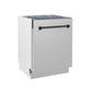 ZLINE Tallac Autograph Edition 24-Inch Top Control Built-In Dishwasher, Stainless Steel Panel, Traditional Matte Black Handle, 51 dBA, DWVZ-304-24-MB
