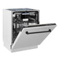 ZLINE Tallac Autograph Edition 24-Inch Top Control Built-In Dishwasher, Stainless Steel Panel, Traditional Matte Black Handle, 51 dBA, DWVZ-304-24-MB